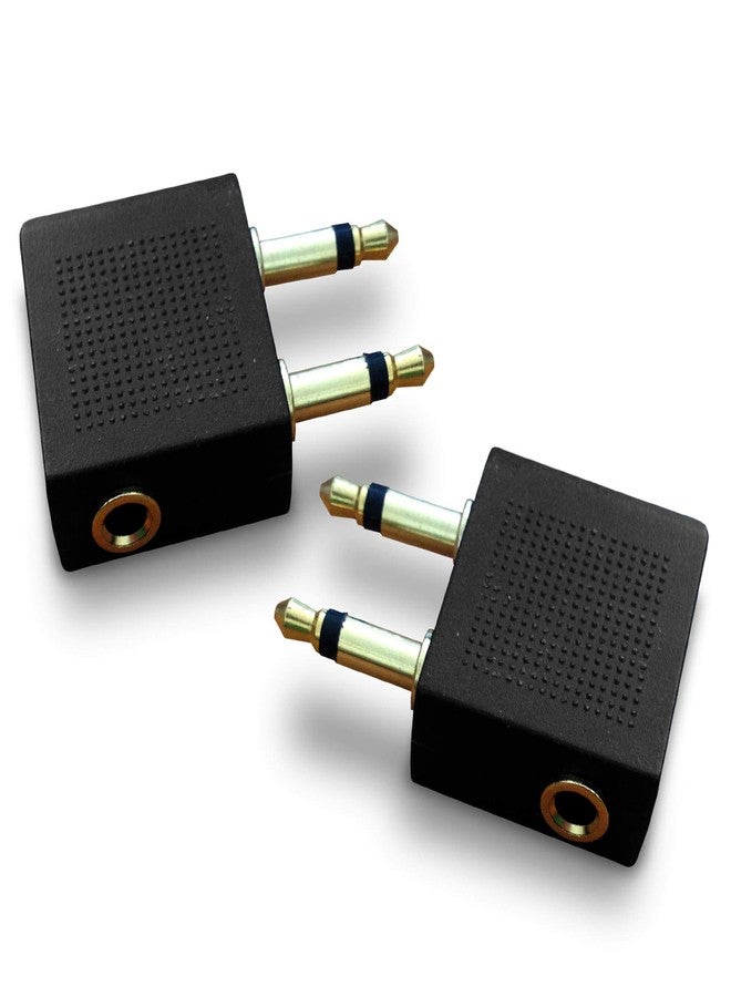 Mobi Lock 2pcs Gold Plated Airplane Flight Headphone Adapters - Use Own Headphones with Plane's In-Flight Entertainment Systems - Great Sound on all Planes - by Mobi Lock - Image 1