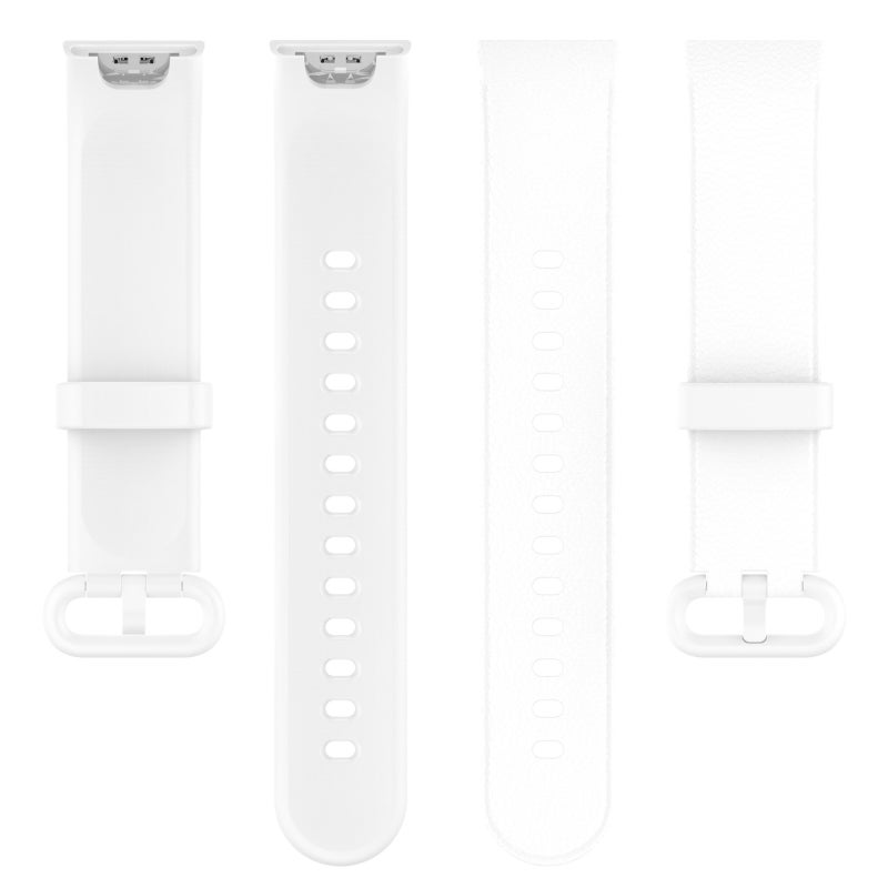 erorex For Xiaomi Mi Watch Lite / Redmi Watch Litchi Texture Leather Watch Band(White) - Image 4
