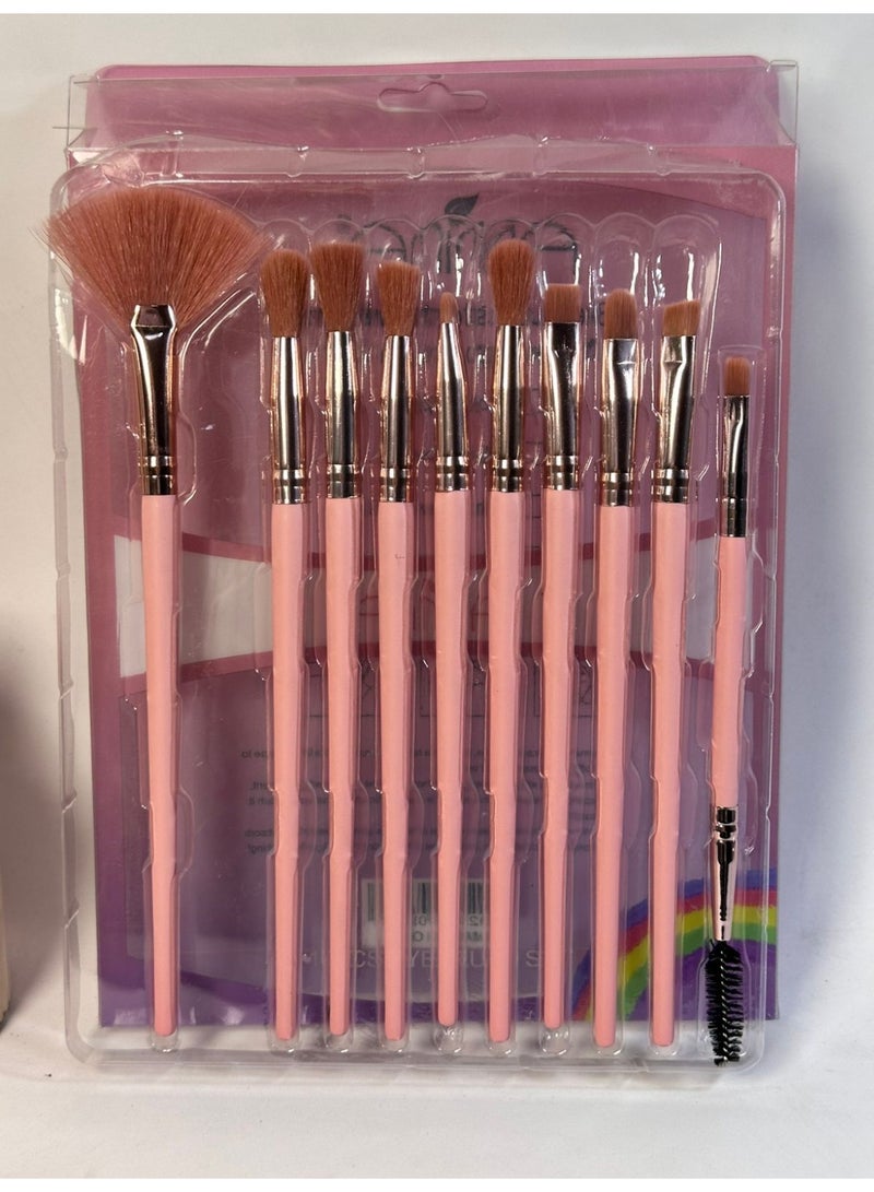 maya accessories Professional Makeup Brush Set for Flawless Makeup Application 10PCS may vary color - Image 4