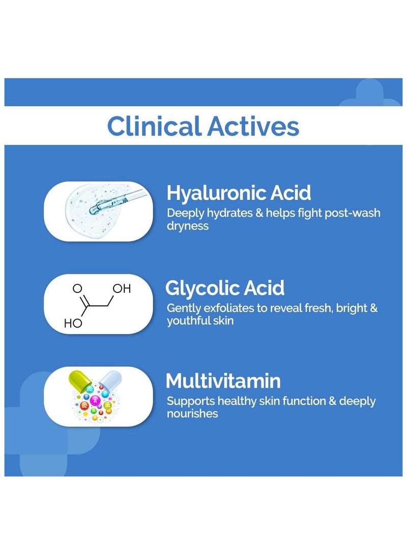 THE derma Co Oil-Free Daily Face Wash With Hyaluronic Acid, Glycolic Acid & Multivitamins for Clear & Hydrated Skin - 100ml - Image 3