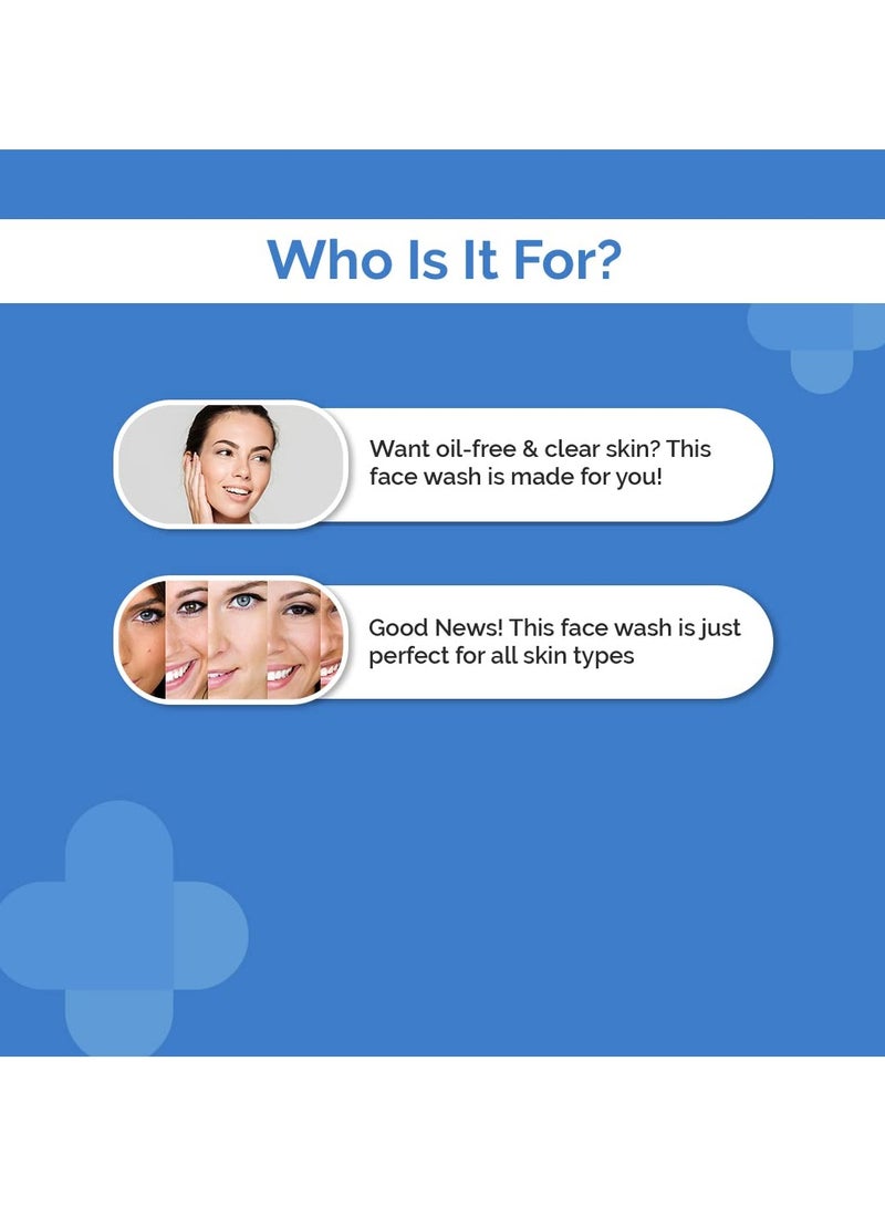 THE derma Co Oil-Free Daily Face Wash With Hyaluronic Acid, Glycolic Acid & Multivitamins for Clear & Hydrated Skin - 100ml - Image 4