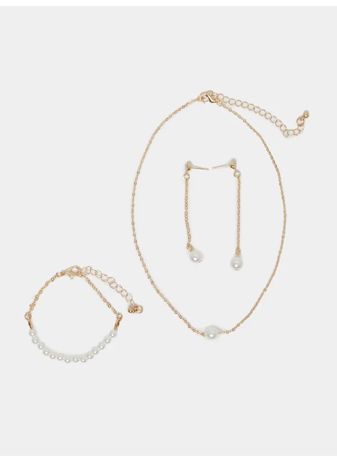 ستايلي Styli Faux Pearl Jewelry Set
