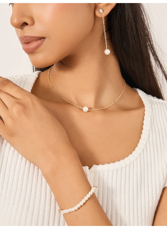 ستايلي Styli Faux Pearl Jewelry Set