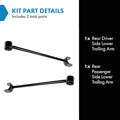 TRQ Rear Lower Control Trailing Arm Strut Rod LH & RH Pair Set Kit for Toyota Lexus - Image 2