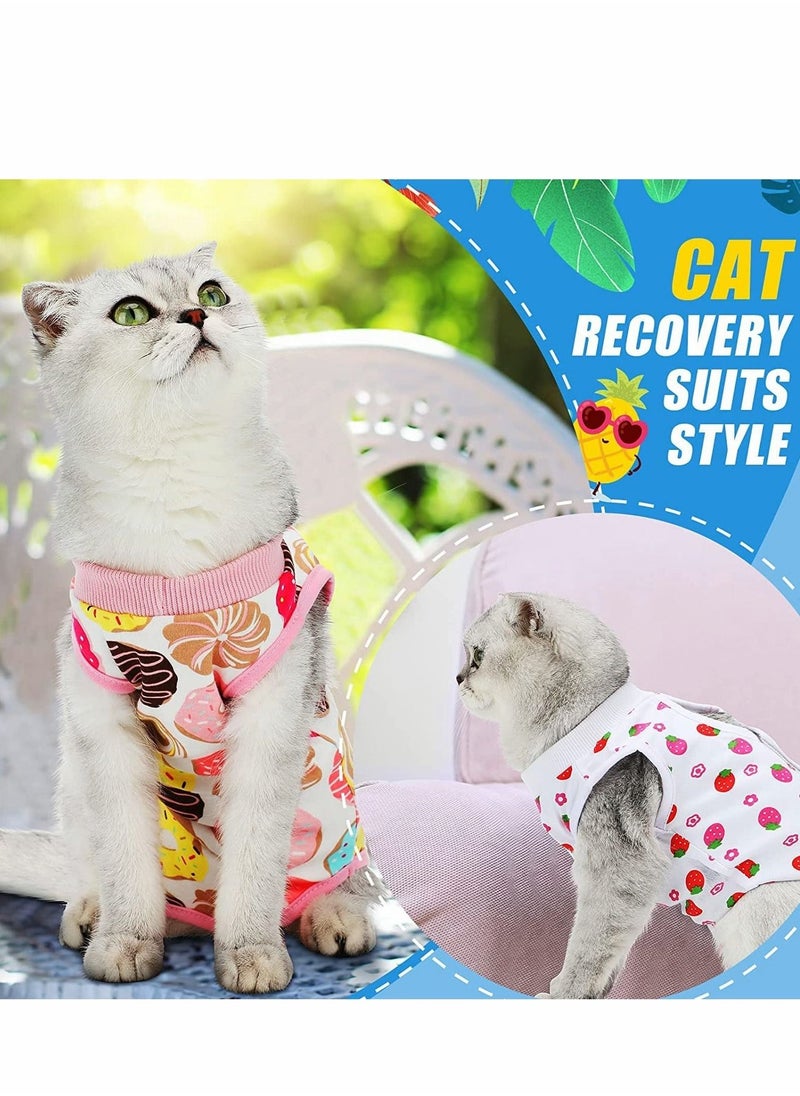 SYOSI 4 PCS Cat Recovery Suit Cat Surgery Recovery Suit Kittens Physiological Clothes Cotton Breathable Cat Clothes for Abdominal Wounds or Skin Diseases - M  - Image 5