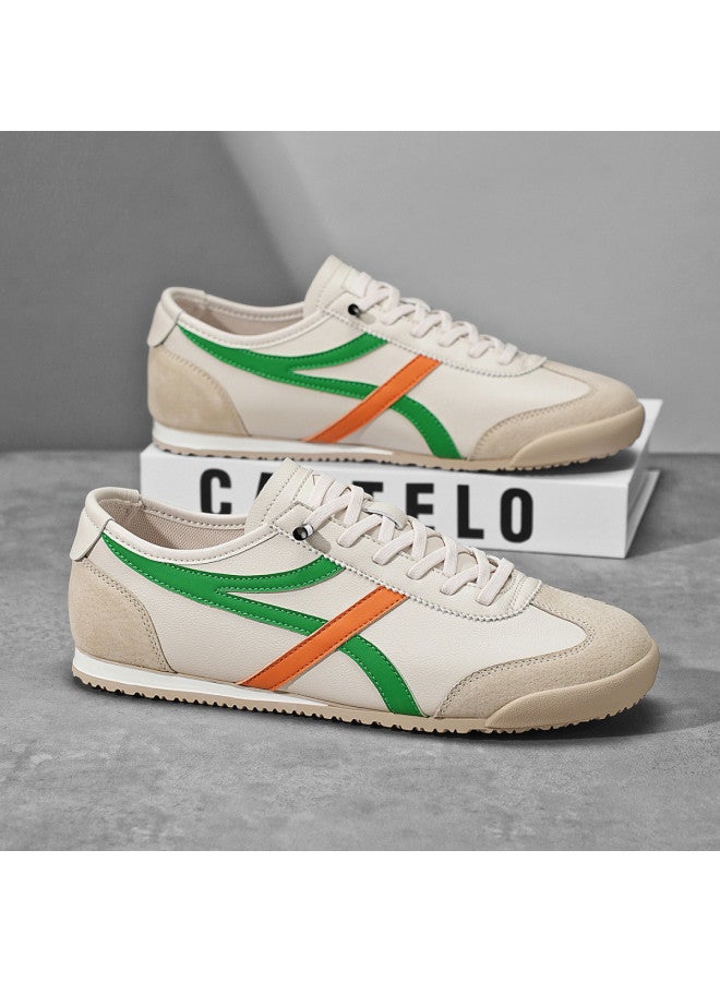 CARTELO Trendy Item】men's Retro Casual Shoes, Comfortable Low-top Sneakers, German Training Shoes, White Men's Shoes - Image 3