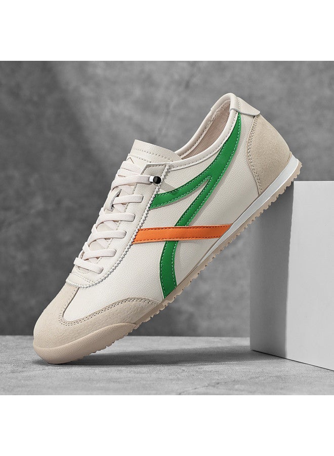 CARTELO Trendy Item】men's Retro Casual Shoes, Comfortable Low-top Sneakers, German Training Shoes, White Men's Shoes - Image 2