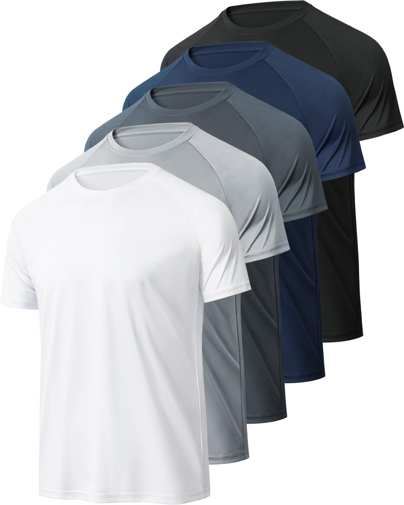 BALENNZ Workout Shirts for Men, Moisture Wicking Quick Dry Active Athletic Men's Gym Performance T Shirts - Image 1