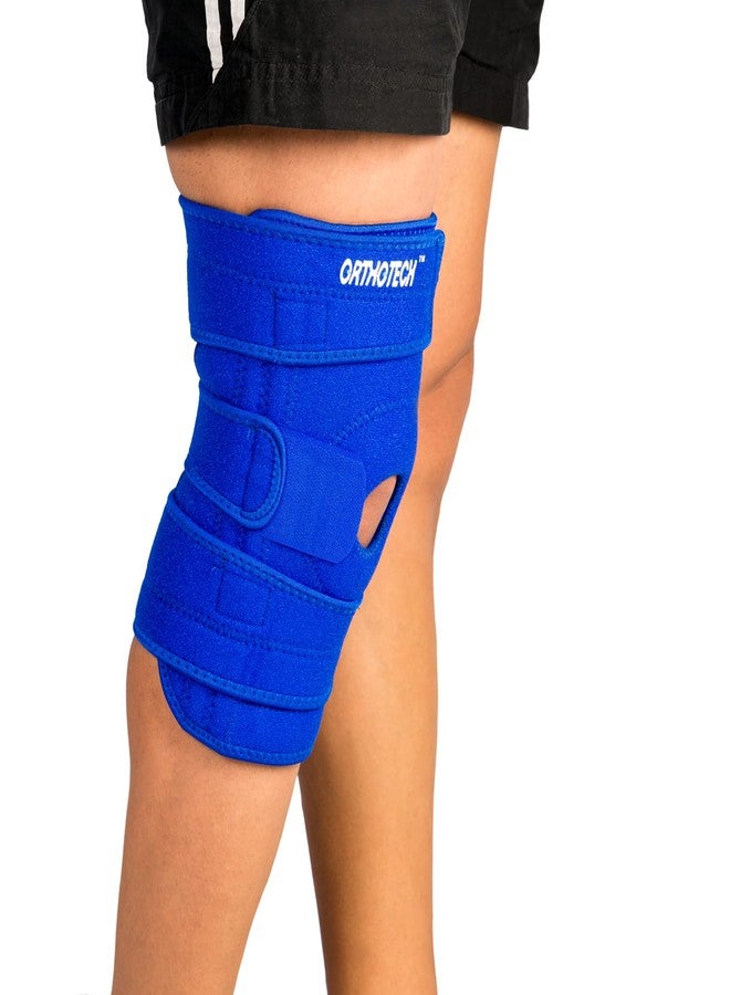 Orthotech OR-2131 Open Patella Knee Support with Stays (Large - X-Large, Blue) - Image 1