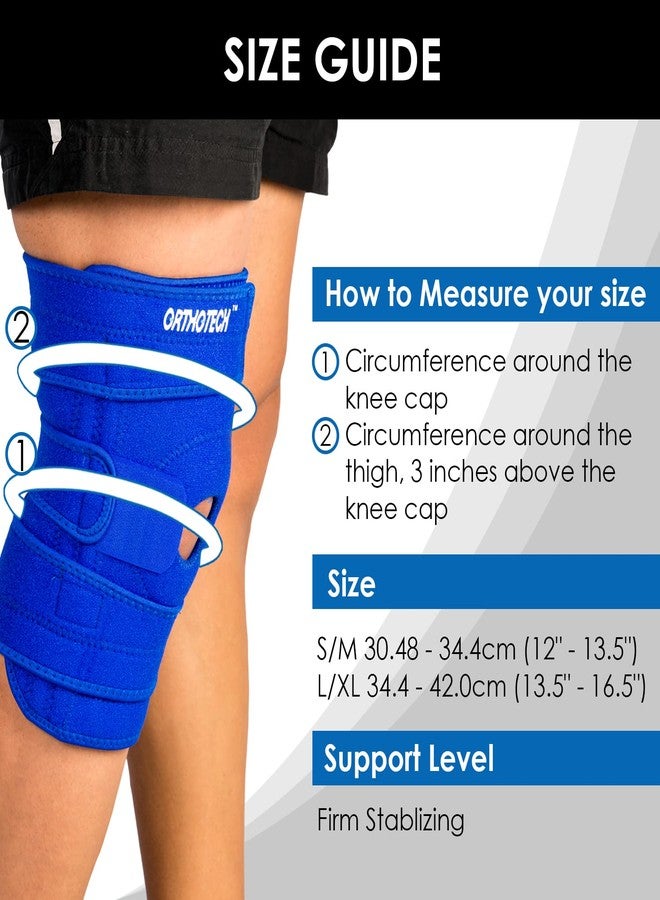 Orthotech OR-2131 Open Patella Knee Support with Stays (Large - X-Large, Blue) - Image 5