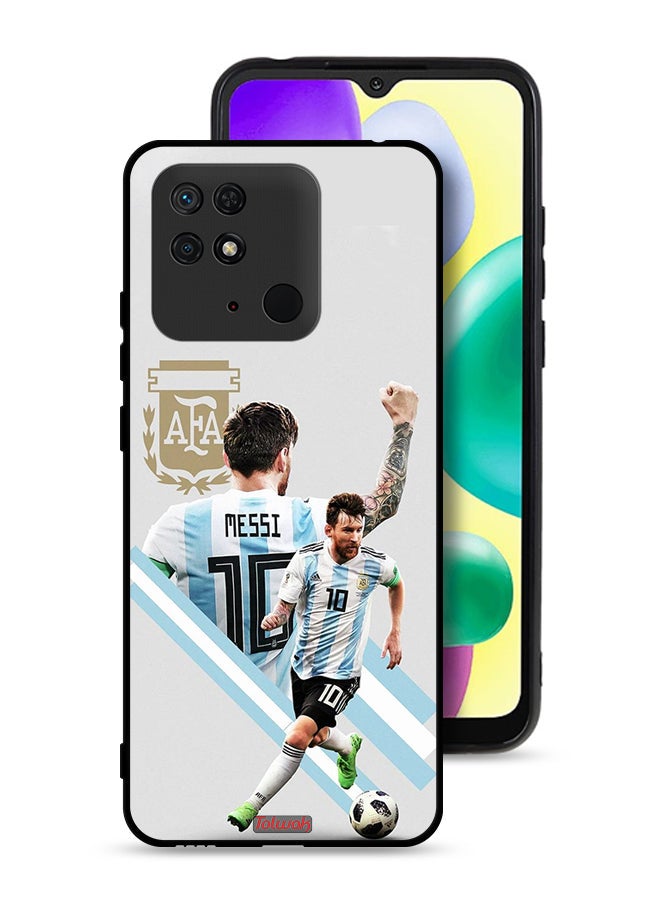 Tolwak Xiaomi Redmi 10C Protective Case Cover Leo Messi Art - Image 1