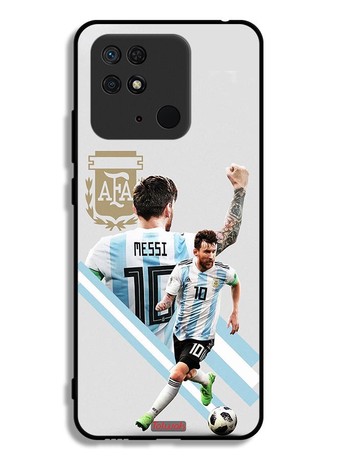 Tolwak Xiaomi Redmi 10C Protective Case Cover Leo Messi Art - Image 2