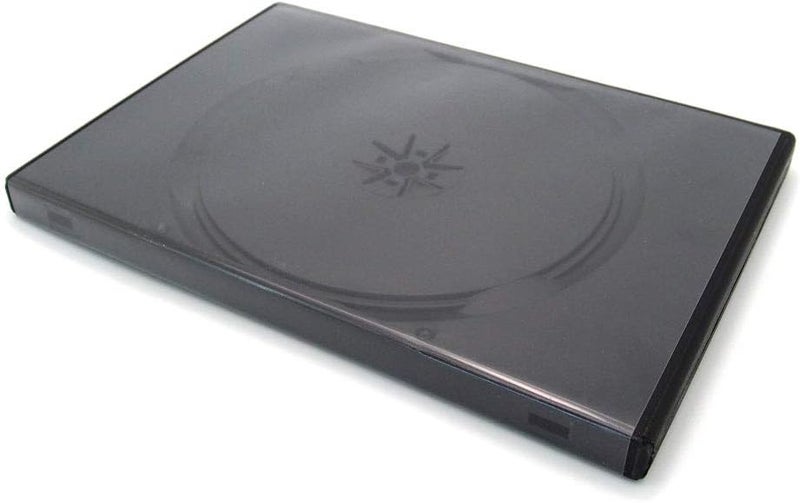 maxtek حافظة أقراص DVD مزدوجة سعة قياسية سوداء 14 مم من ماكستيك مع غلاف خارجي شفاف - عبوة 25 قطعة - Image 4