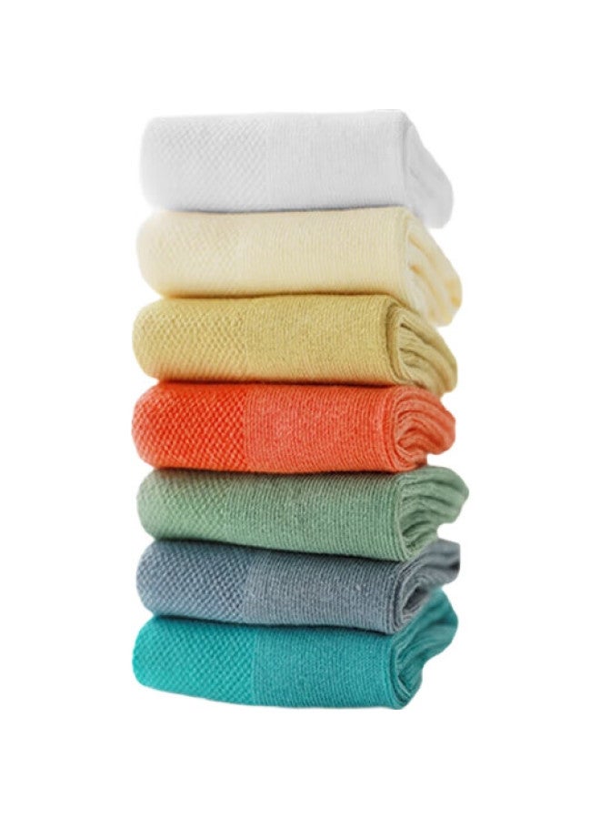 HINCLOUD Disposable Socks For Travel, Sweat-Absorbing, Breathable, Portable, No-Wash, Daily-Use, Children'S Colorful Short Socks, 7 Pairs - Image 1