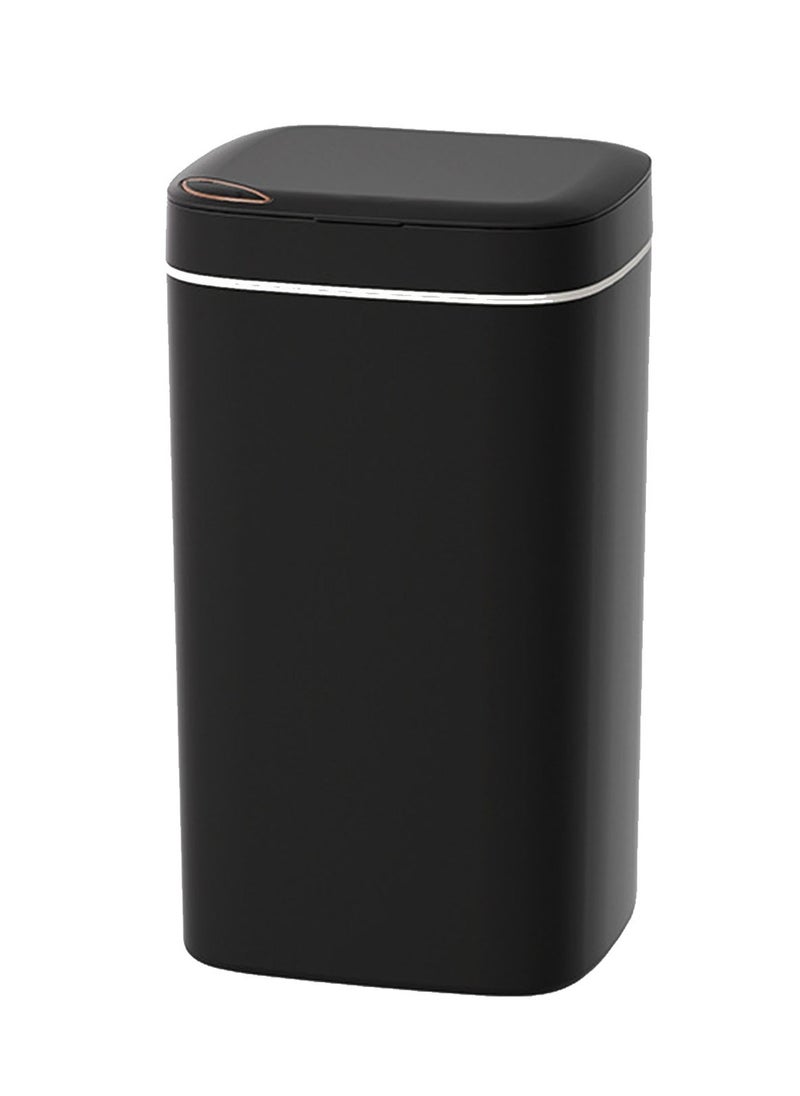 Hihonor 12L Electric Trash Can with Lid, 360° Touch Sensor Automatic Lid Opening Trash Can, Smart Electric Plastic Trash Can (Living Room, Bedroom, Office, Kitchen), Black  - Image 1
