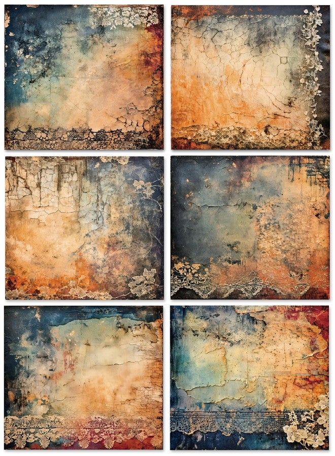 WLXTREE Scrapbook Paper,24 Sheets Vintage Decorative Craft Scrapbooking Paper Pad 6x6 Single-Side Printing Junk Journal Background Paper for Card Making Art Album Collage Scrapbook Supplies - Image 4