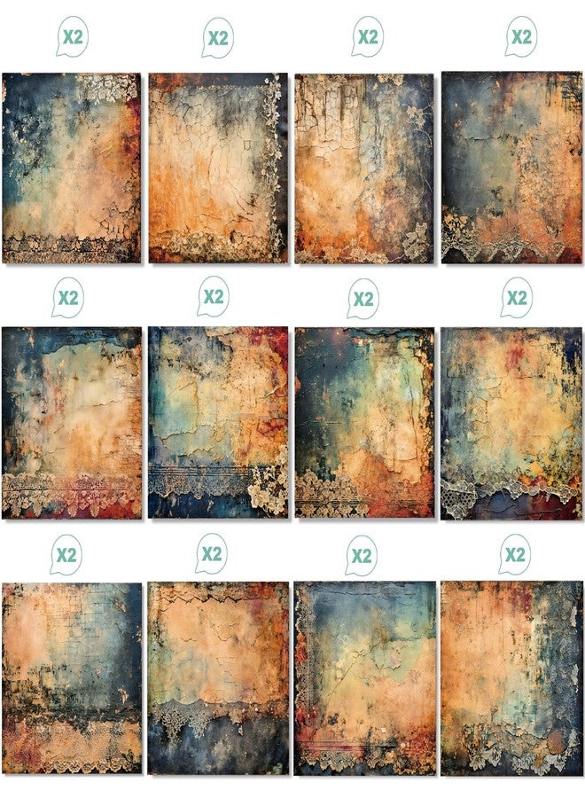 WLXTREE Scrapbook Paper,24 Sheets Vintage Decorative Craft Scrapbooking Paper Pad 6x6 Single-Side Printing Junk Journal Background Paper for Card Making Art Album Collage Scrapbook Supplies - Image 3