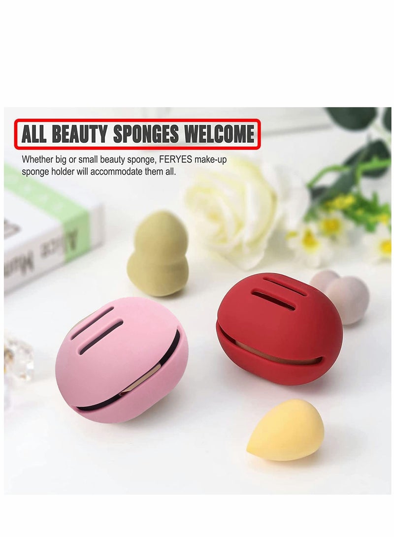Excefore Makeup Sponge Holder, Portable Cosmetic Blender Silicone Travel Drying Case, Beauty Egg Storage Box Powder Puff Container, Protective Carrying Container - Image 4