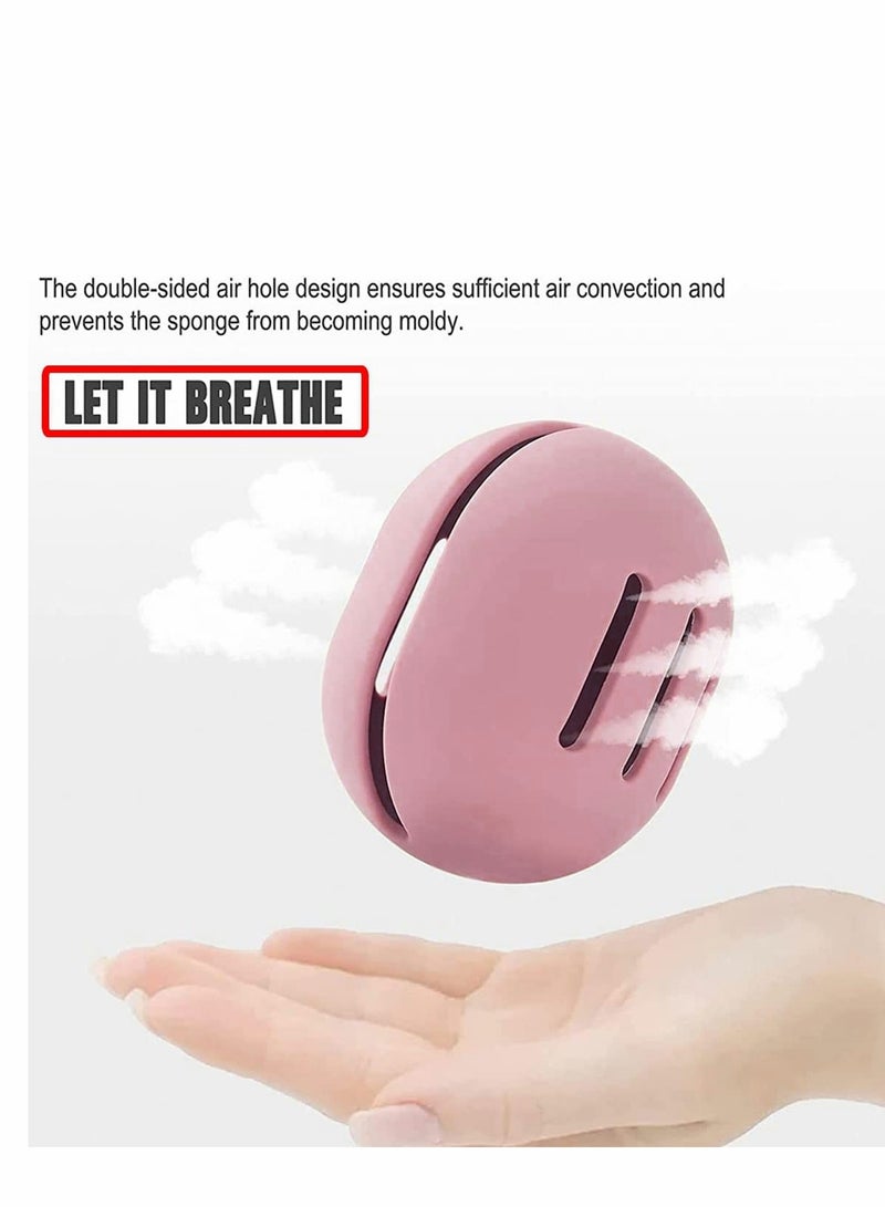 Excefore Makeup Sponge Holder, Portable Cosmetic Blender Silicone Travel Drying Case, Beauty Egg Storage Box Powder Puff Container, Protective Carrying Container - Image 2