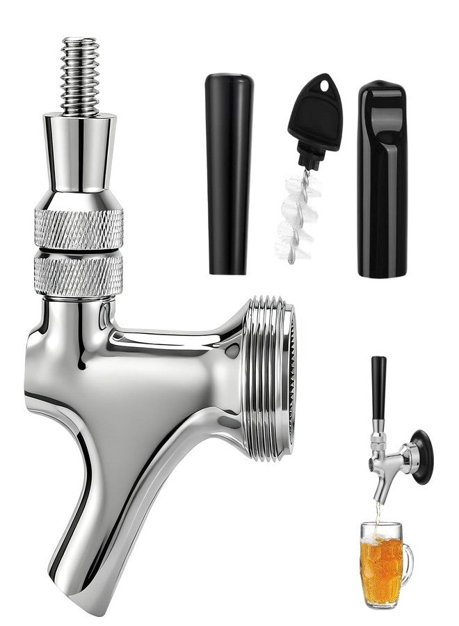 Dbgogo صنبور بيرة Dbgogo، مصنوع بالكامل من الفولاذ المقاوم للصدأ 304، صنبور بيرة تجاري مع مقبض وسدادة، مانع للتسرب، مناسب للبارات المنزلية وأبراج البيرة. - Image 1