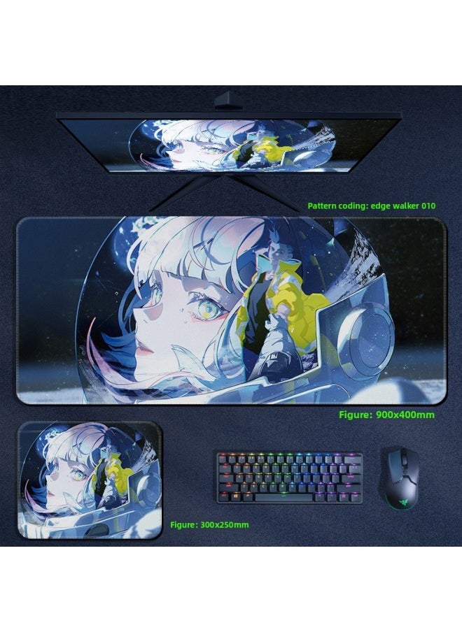 Generic - Cyberpunk Edge Walker Mouse Pad Computer Desktop Pad Lucy Edge Runner Cyberpunk 2077 Surrounding-Color:300x250x5mm-Pattern:Edge Walker 010 - Image 1