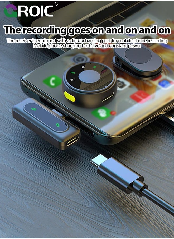 GROIC Microphone for TikTok Video Recording Microphone Youtube Podcast Microphone for iPhone 16, Vlogging Mic Wireless Lav Mic for iPhone 16 Pro Max, Content Creator Microphone  - Image 5