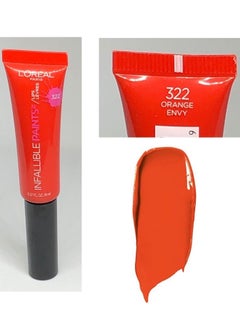 L'OREAL PARIS L'Oreal Infallible Lip Paints - 322 Orange Envy  - Image 3