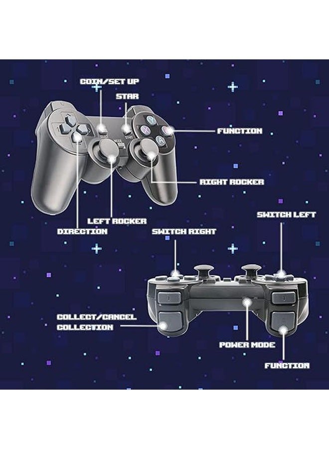 صندوق لعب فيديو للأطفال بتقنية Plug  Play وذاكرة 64 جيجابايت، يحتوي على ألعاب فيديو للأطفال بجودة 4K HD وألعاب كلاسيكية، مع وجود 15 ألف لعبة و9 محاكيات للألعاب. يتصل بالتلفزيون عبر مدخل HDMI. - Image 3