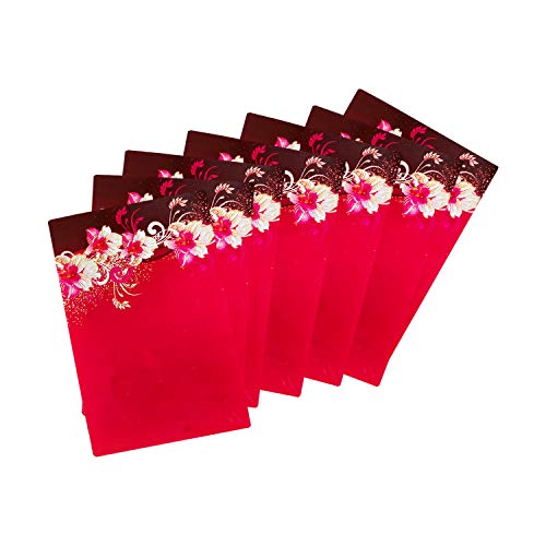 KANUSHI Industries® PVC Fridge Mats Set Of 6 / Refrigerator Mats+1 Pc Fridge cover/Refrigerator cover+1 Fridge/Refrigerator handle cover (FRI-MAROON-RAJ+1-HANDLE+M-23-06) - Image 4