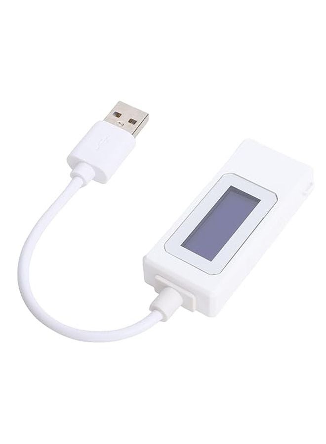 مقياس اختبار USB 65 واط 120 واط كاشف رقمي ذكي للذاكرة والسعة والجهد والتيار والطاقة باللون الأبيض - Image 1