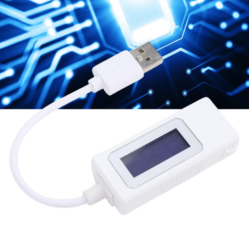 مقياس اختبار USB 65 واط 120 واط كاشف رقمي ذكي للذاكرة والسعة والجهد والتيار والطاقة باللون الأبيض - Image 4