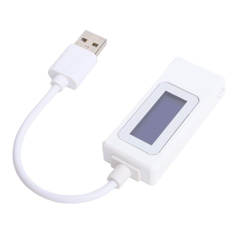 مقياس اختبار USB 65 واط 120 واط كاشف رقمي ذكي للذاكرة والسعة والجهد والتيار والطاقة باللون الأبيض - Image 2