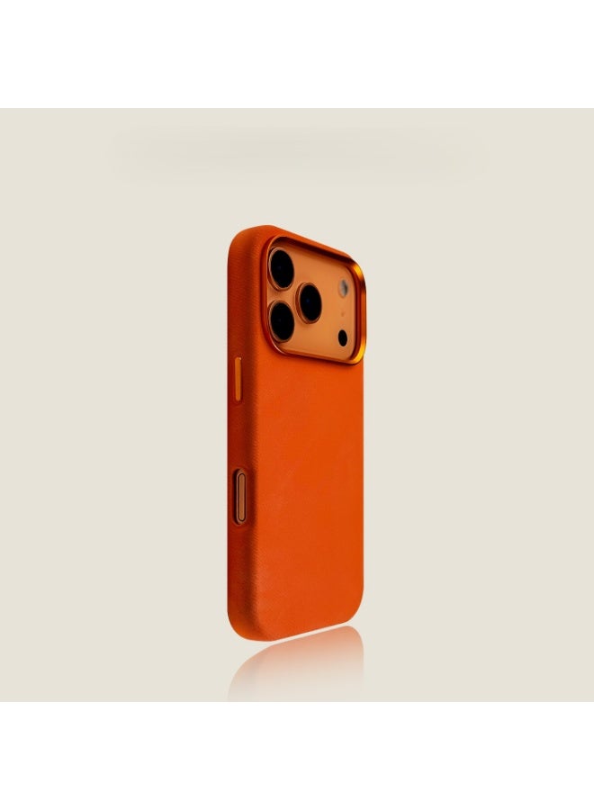 YANCI For iPhone 17PROMAX flannel leather magnetic phone case, 17promax high-end protective cover - Image 1