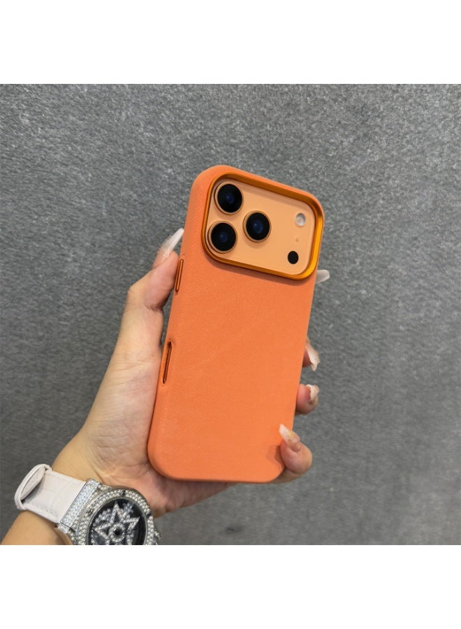 YANCI For iPhone 17PROMAX flannel leather magnetic phone case, 17promax high-end protective cover - Image 2