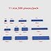 YUJHITP 300 Piece Blue Building Plate Bulk Assortment Pack Blue Small Base Plate Accessories for Building with 12 Size Compatible with Lego Parts and PiecesColor Blue - Image 4