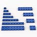 YUJHITP 300 Piece Blue Building Plate Bulk Assortment Pack Blue Small Base Plate Accessories for Building with 12 Size Compatible with Lego Parts and PiecesColor Blue - Image 2