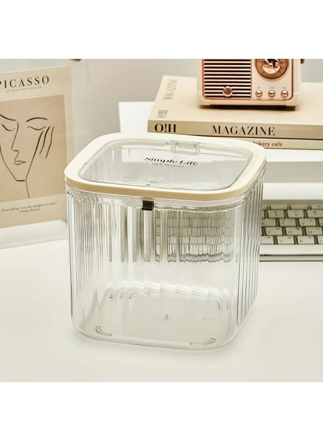 Large Capacity Transparent Laundry Detergent Beads Storage Container With Easy Pop Lid - Image 1