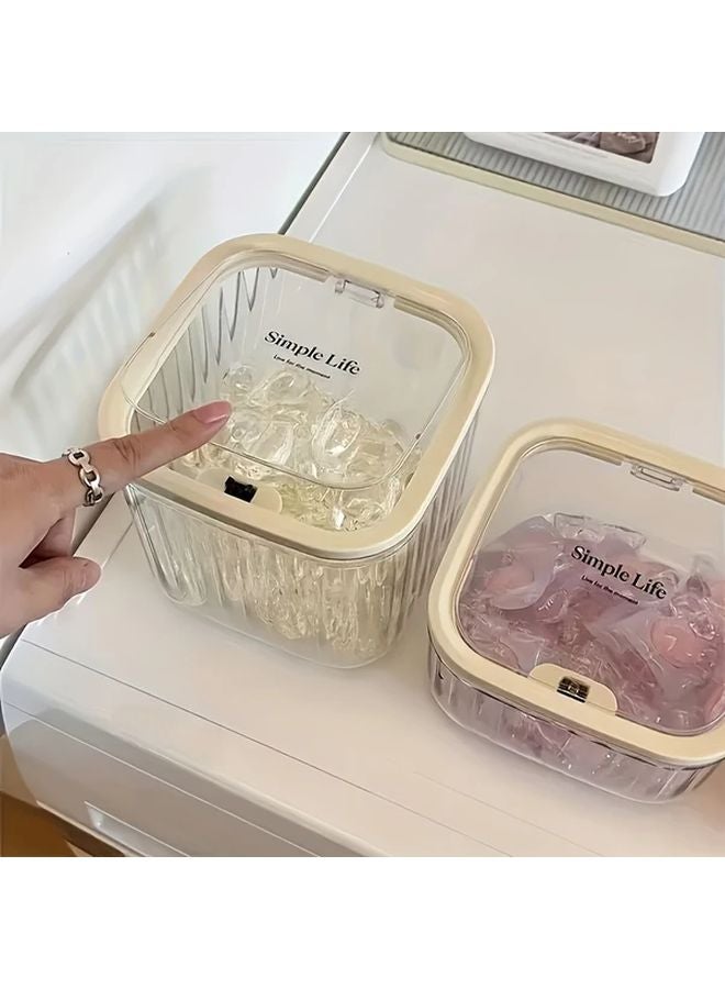 Large Capacity Transparent Laundry Detergent Beads Storage Container With Easy Pop Lid - Image 3