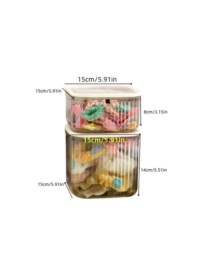Large Capacity Transparent Laundry Detergent Beads Storage Container With Easy Pop Lid - Image 4