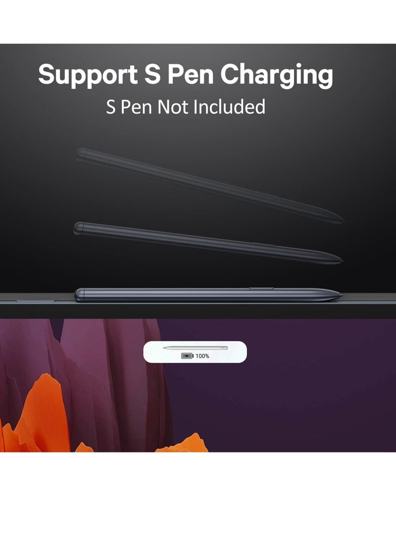 vesus Galaxy Tab S8+, S7 FE, S7+ Case with Keyboard, Wireless Detachable, Type-C Rechargeable, PU Leather Stand Cover, Case with Keyboard for Tab S7 Plus 12.4" 2020, Tab S7 FE 2021, Tab S8 Plus 2022 - Image 5