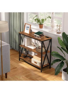 AGD 3-Layer Table with Charging Base Sofa Table with Storage Shelf and Power Outlet Suitable for entryway and living room  - Image 1