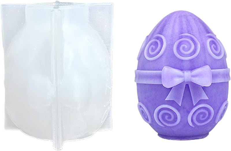 Bowknot Eggshell Color Silicone Mold For Resin Casting Soap Chocolate Baking Food Safe - Image 1