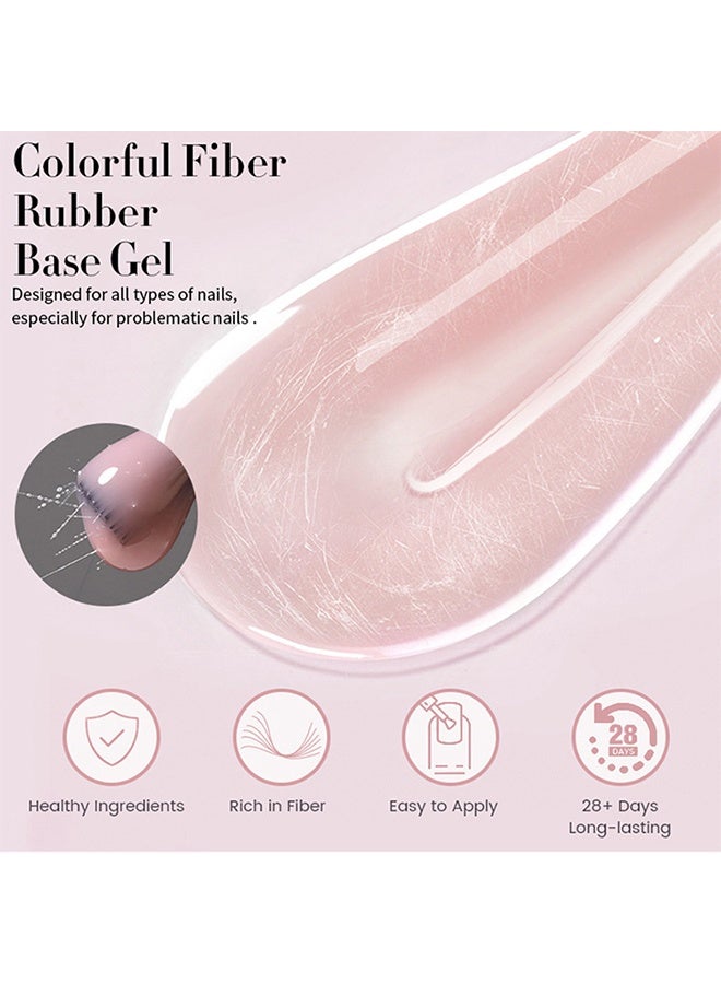 UR SUGAR Base Gel, Nail Gel Polish, Nude Pink Fiber Glass Rubber Base Gel Nail Polish for Repair Broken Nails StrengthenerGel Base Coat Brush On Building Gel - Image 5