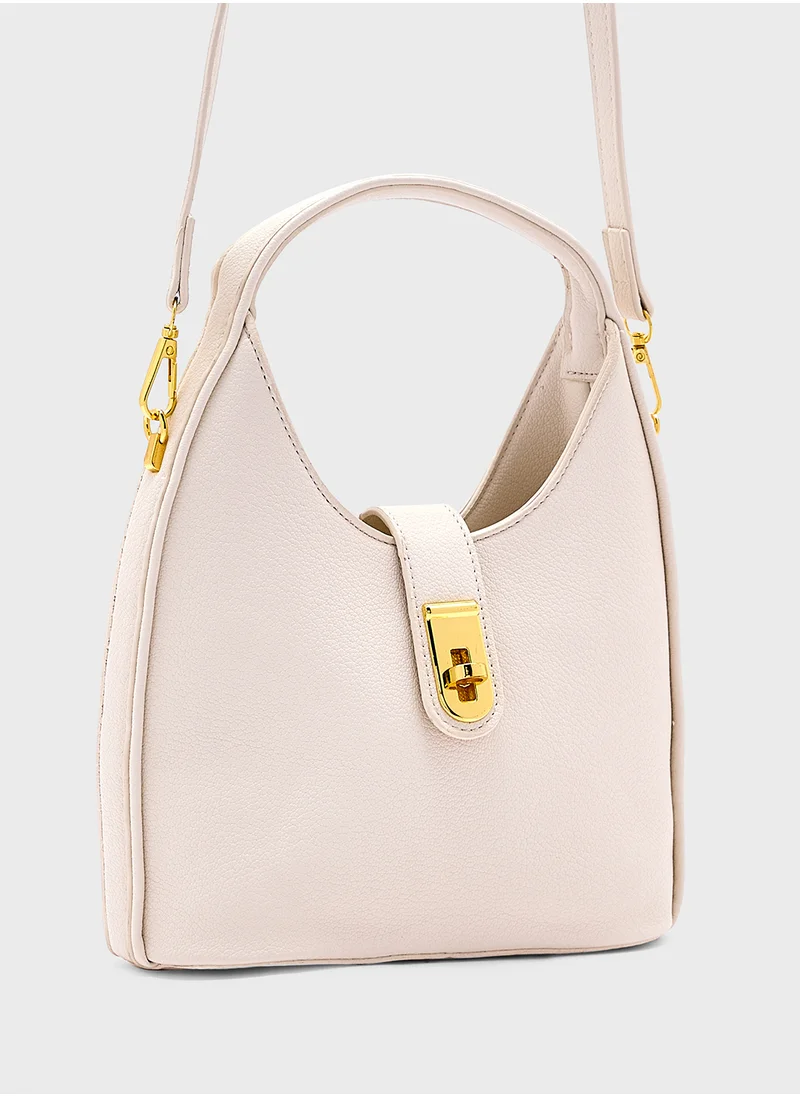 ELLA Satchel Bag With Metal Trim Detail