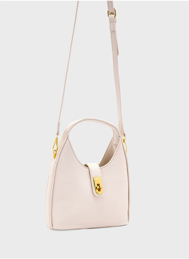 ELLA Satchel Bag With Metal Trim Detail