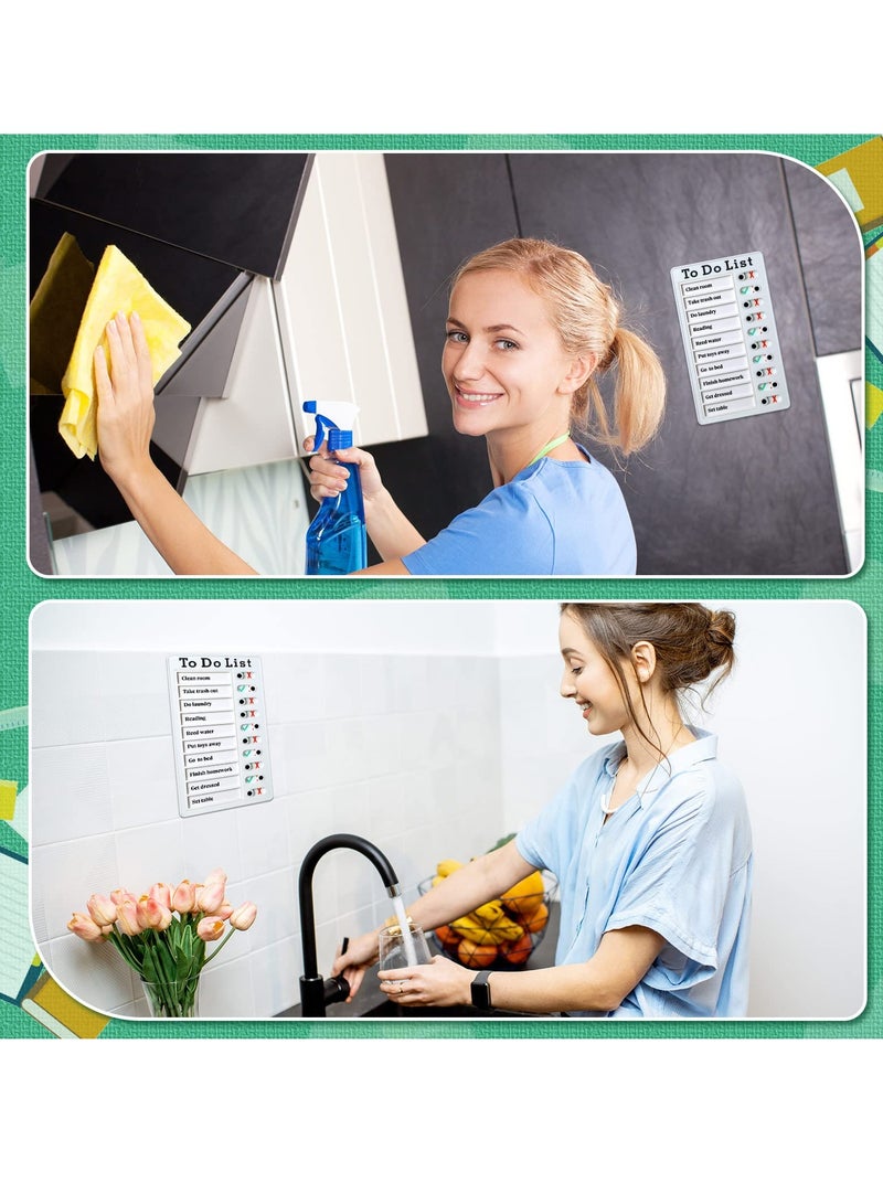 Excefore Chore Chart, Daily to Do List, Memo Checklist Board, Portable Detachable Planning Reminder Chart, DIY Home Check Items and Form Good Habit (4 Pcs) - Image 5