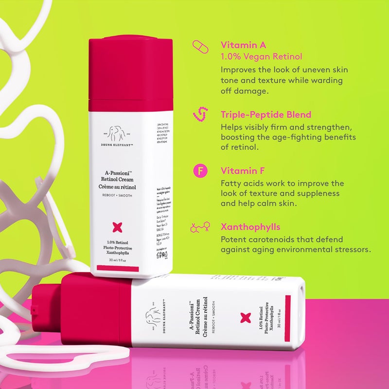 Drunk Elephant A-Passioni Retinol Cream - 30 ml/1 fl oz - 1% Retinol Serum - Clean Clinical Skincare - Cruelty-Free - Dermatologist-Tested - Free of Essential Oils, Silicones, and Fragrance - Image 3