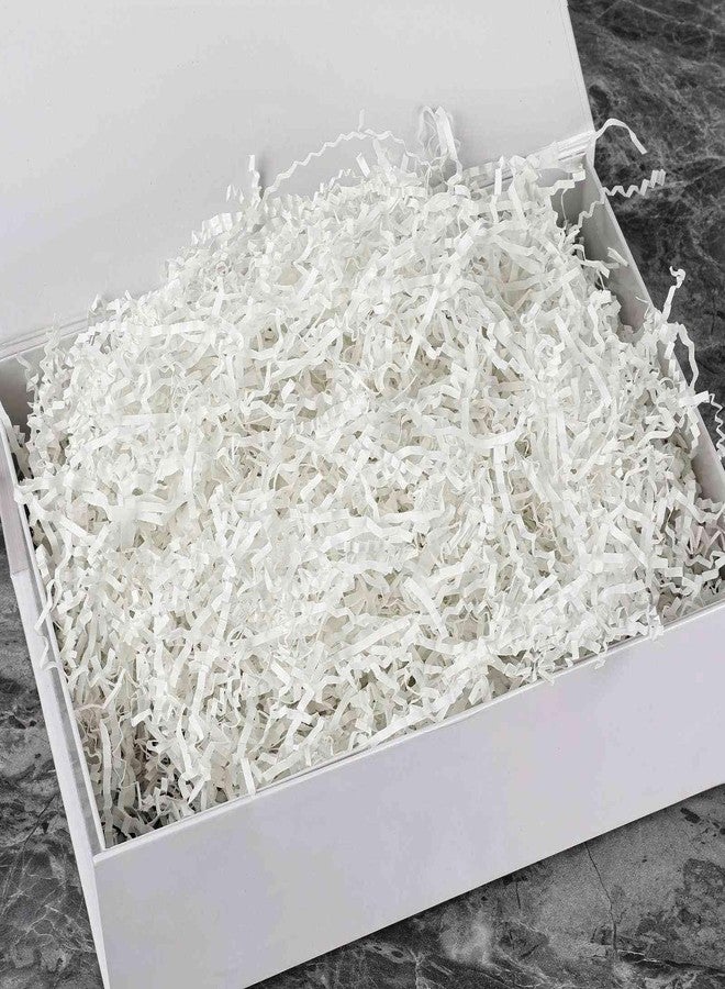 PLINJOY 4 OZ Crinkle Cut Paper Shred Filler for Gift Basket Shredded Confetti Paper Box Stuffing Easter Basket Grass (White) - Image 4