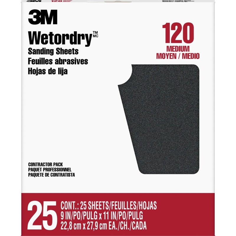 3M Wet or dry Sanding Sheets, 120C-Grit, 9-in by 11-in - Image 5