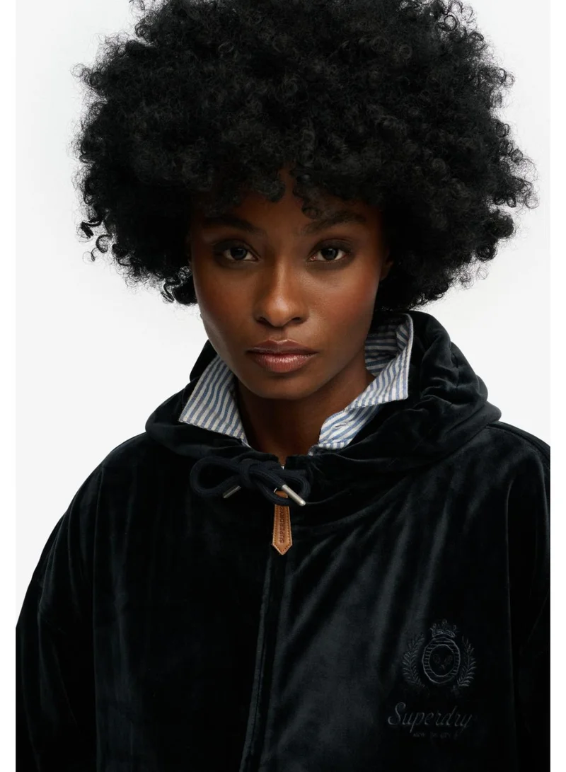 Superdry Country Club Velour Zip Hoodie